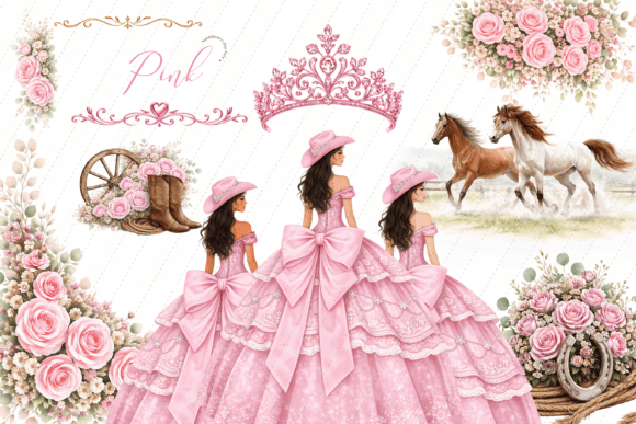 Download Pink Girl Princess Boots Roses Clipart - Boots Collection