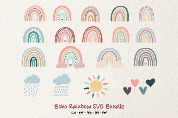 Download Boho Rainbow SVG Bundle | Pastel Nursery - Pastel nursery Collection