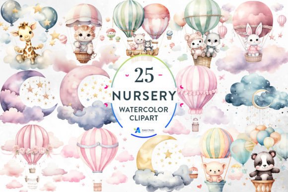 Download Pastel Nursery Sublimation Clipart - Pastel nursery Collection