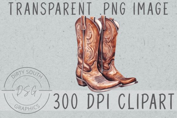 Download Watercolor Western Cowboy Boots - Boots Collection