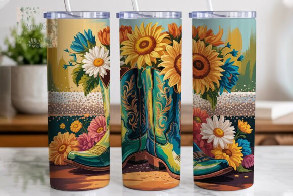 Download Rustic Boots &amp; Sunflowers 20oz Tumbler - Boots Collection