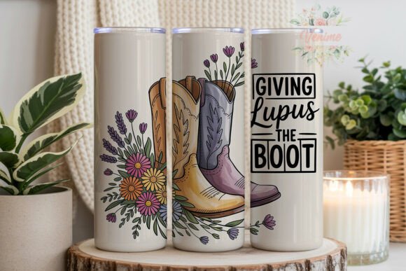 Download Rustic Boots Floral 20oz Tumbler Wrap - Boots Collection