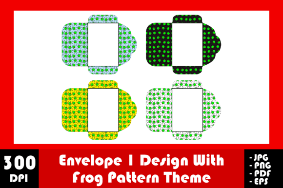 Download Envelope 1 Design with Green Frog Theme - Frog theme Collection